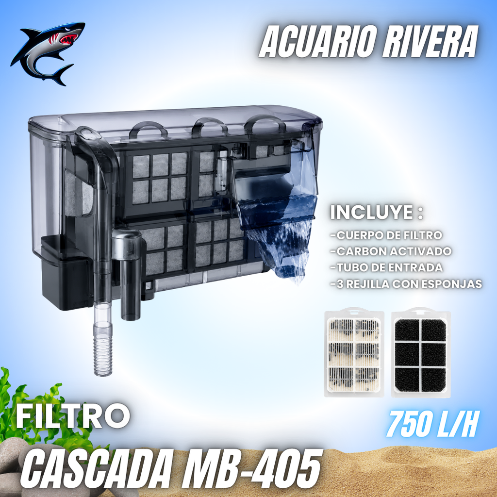 Filtro de Cascada 750 L/h (Doble Cascada)