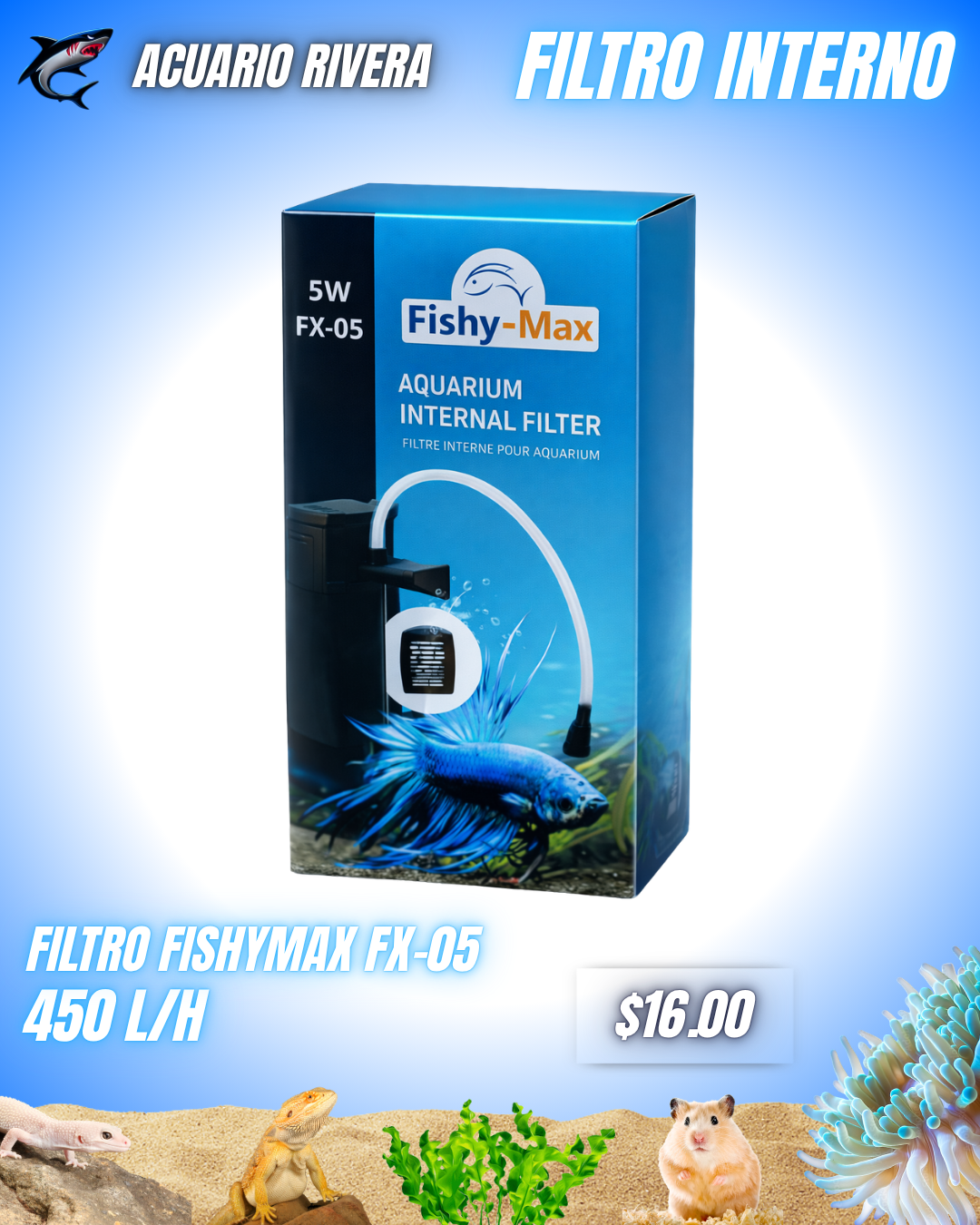 filtro interno 450L/H