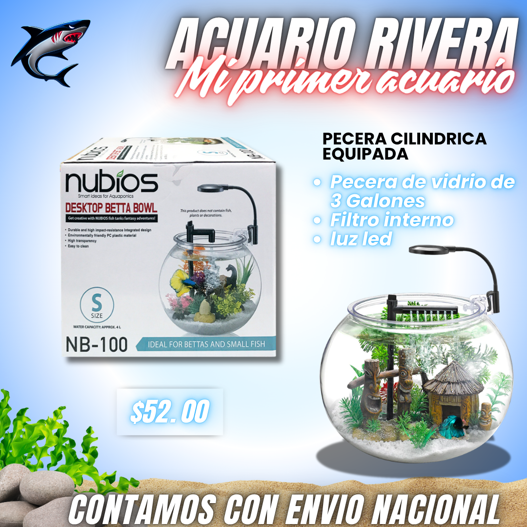 Pecera Cilíndrica Nubios